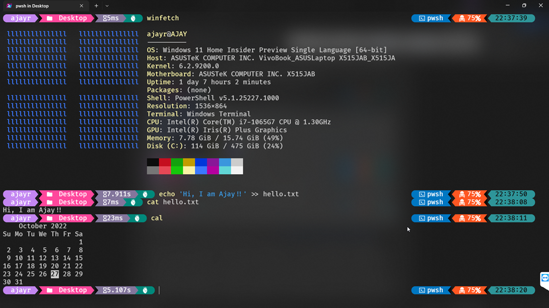 Using Linux commands within Windows using the project Windows Bash